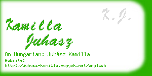kamilla juhasz business card